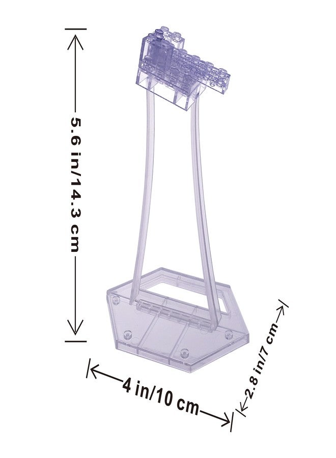 BrickVisions Display Stand for Lego 75362 Ahsoka Tano’s T-6 Jedi Shuttle. Plastic Transparent Angled Display Stand only. - Image 2